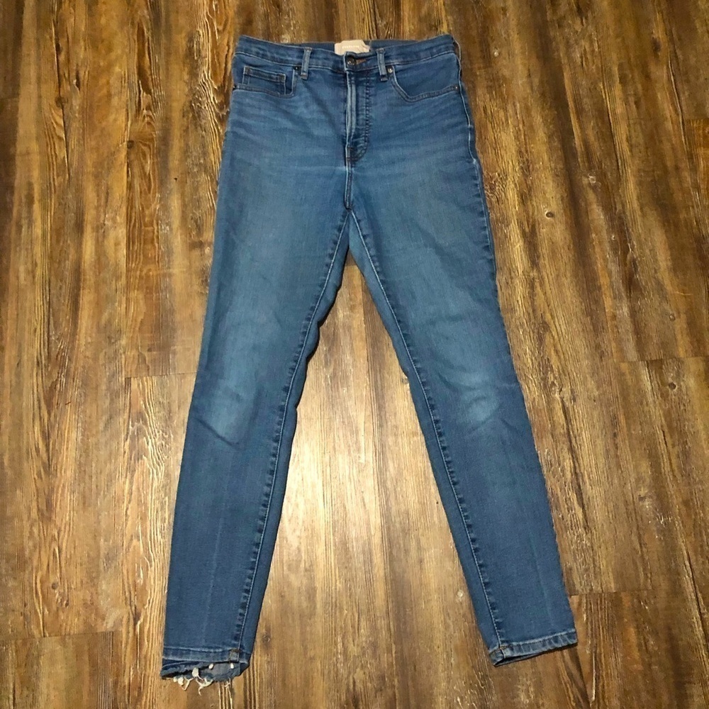 Everlane Straight Leg Jeans Women's 29 Regular Relaxed High Rise Stretch Denim